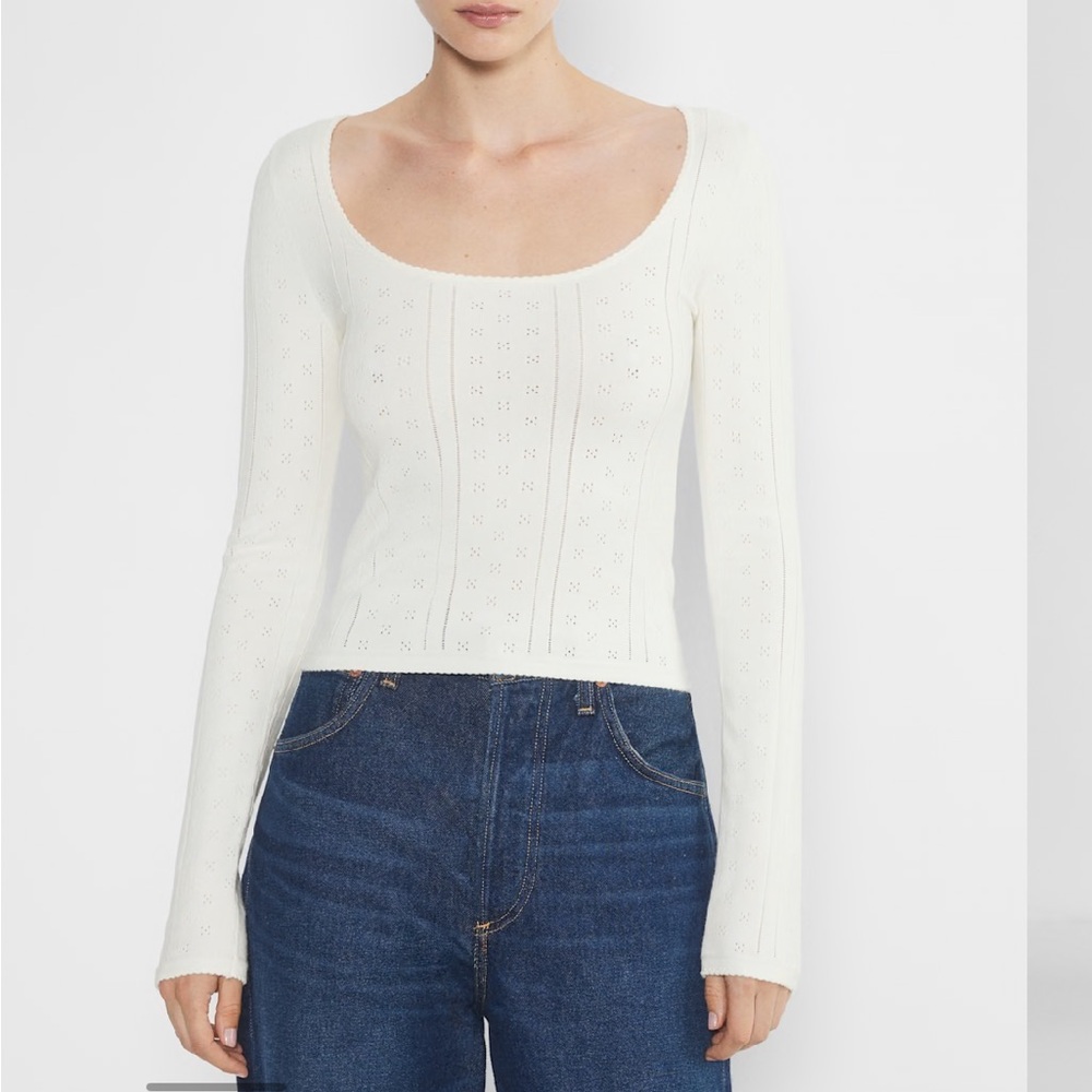 Sunday Best Ivory Knit Long Sleeve Top